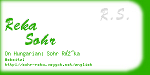 reka sohr business card